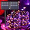 2 Pack Halloween Solar String Lights - 200 LED 66FT (Orange/Purple)
